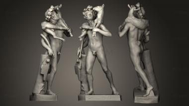 3D model Faun with goat (STL)